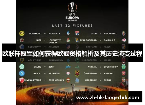 欧联杯冠军如何获得欧冠资格解析及其历史演变过程